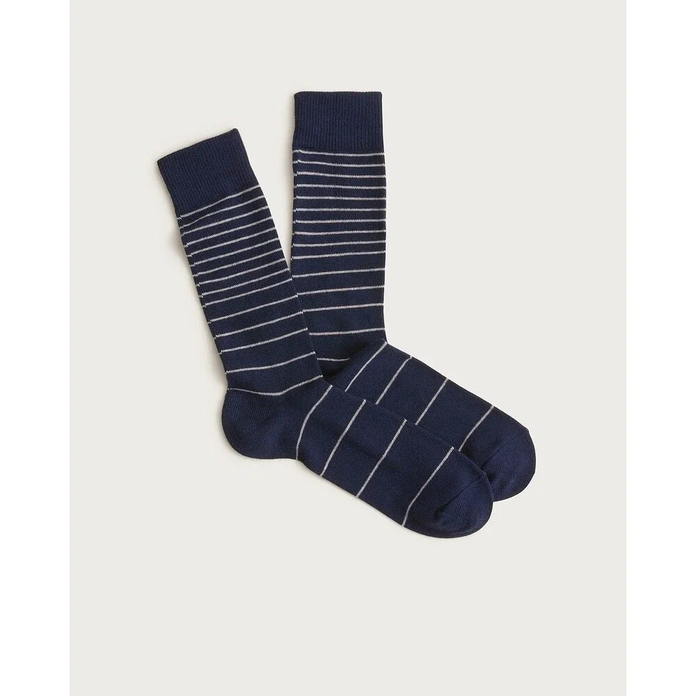 J.crew Microstripe socks One Size soft cotton blend